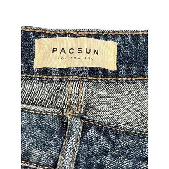 PACSUN Garfield High Rise Mom Jeans Women's Size 27 Distressed Button Fly - Picture 10 of 12